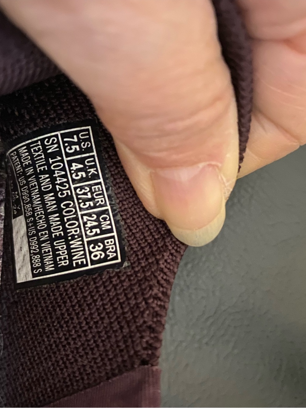 Skechers Slip-On Knit Sneakers in Plum and Cream - Picture 7 of 9